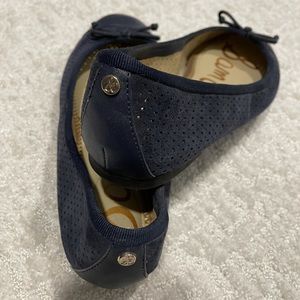 Sam Edelman Felicia flat in navy blue suede